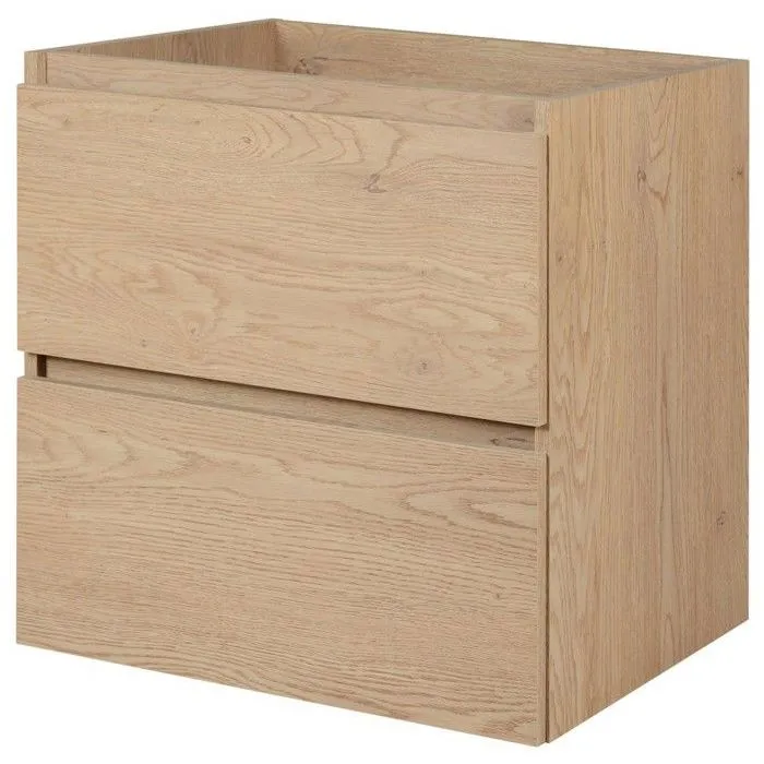 Meuble suspendu sous lavabo SIMPLE chêne clair 60 cm