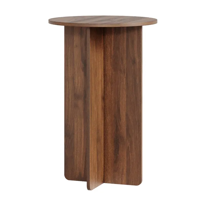Table d'appoint Vappevn 60 x 40 cm effet noyer en.casa