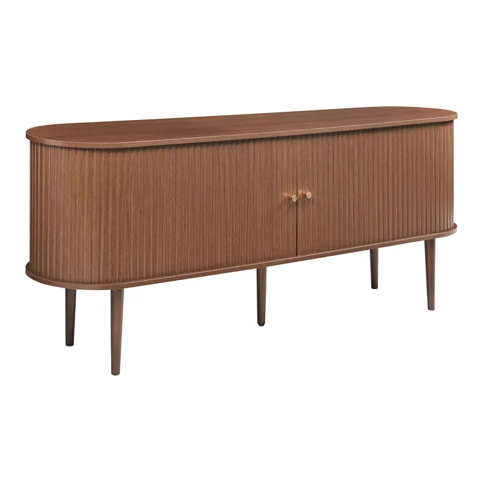 Buffet Mapia 166 x 40 x 70 cm effet noyer en.casa