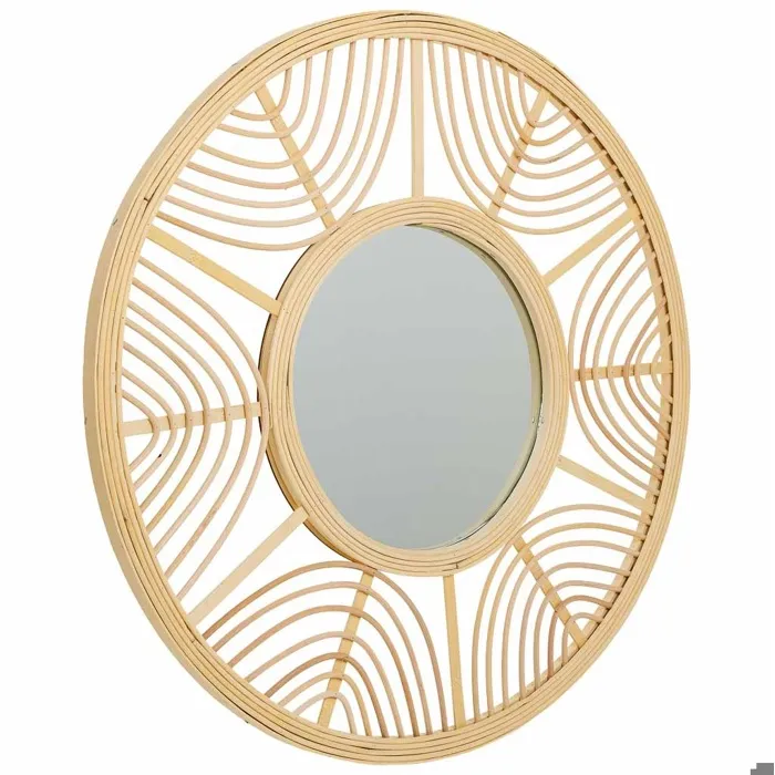 Miroir En Rotin Et Bambou Marron D55,5x2h