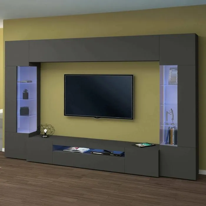 Système Mural Dberard, 290x40h191 Cm, Anthracite