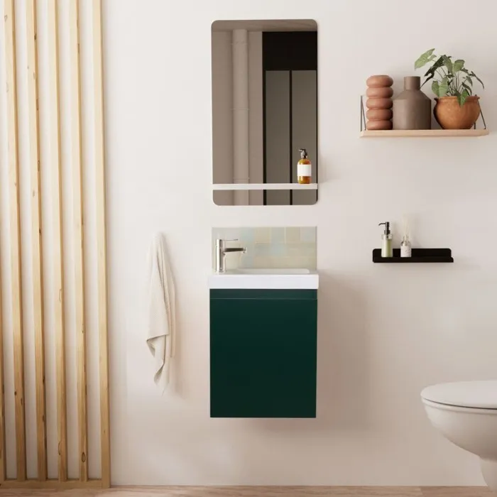 Meuble lave-mains LISA + miroir tablette