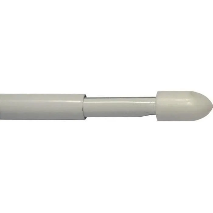 Lot de 2 tringles rondes extensibles - 30/50cm - Blanc