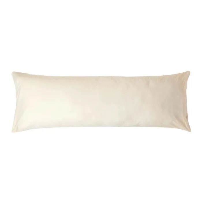 Taie De Traversin 50x140cm Beige Coton Égyptien 200tc Homescapes