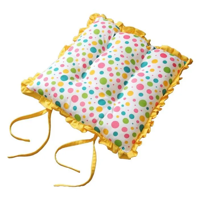 Galette De Chaise Ou Coussin D'assise Réversible Pois Et Rayures 40x40cm - Homescapes