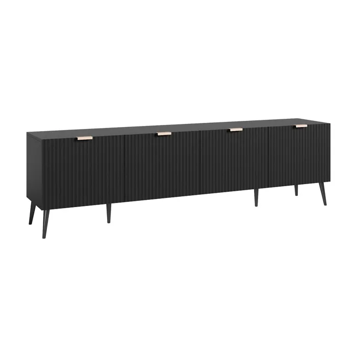 Meuble TV Nand 180 x 35 x 51 cm noir en.casa