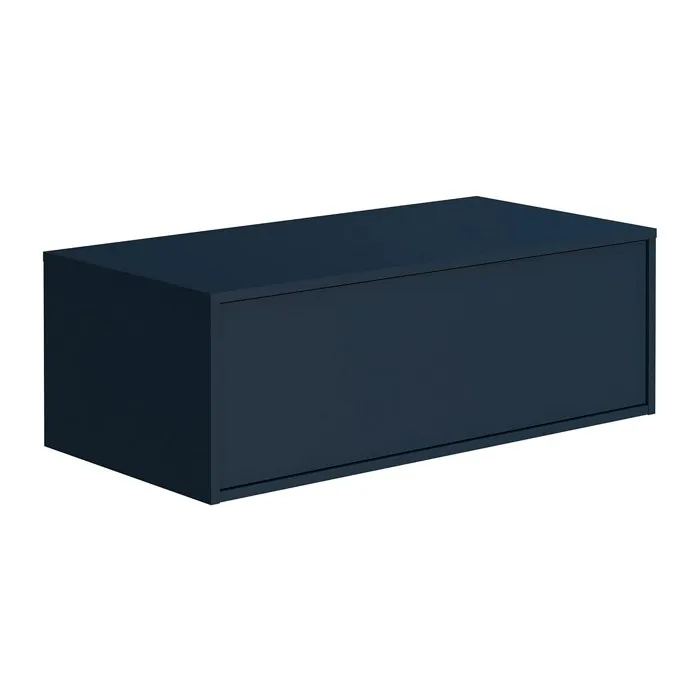 Meuble sous vasque suspendu - Coloris bleu nuit - 94 cm - TEANA II