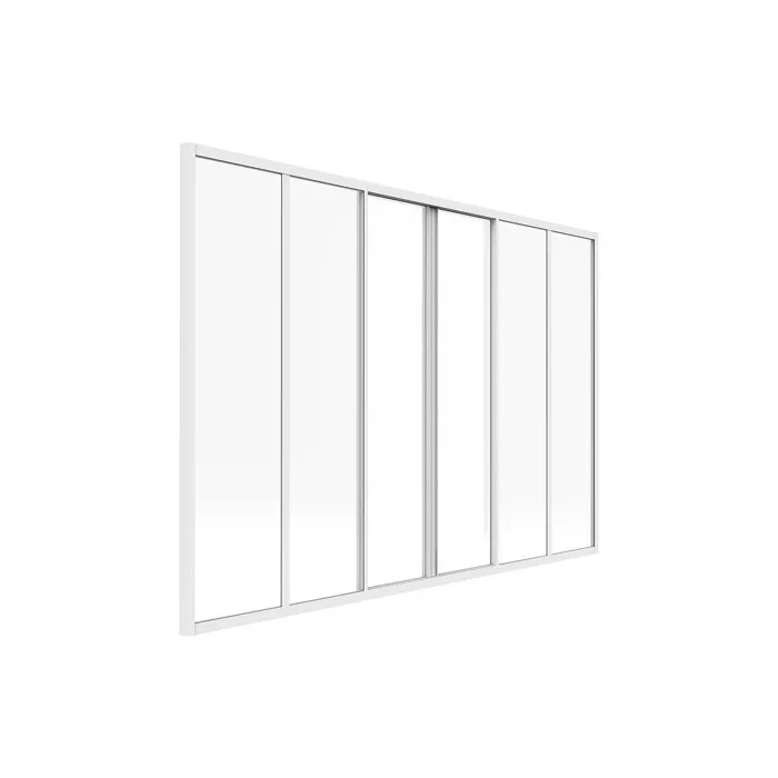 Verrière coulissante en aluminium thermolaqué blanc 180 x 130 cm- RAVENA