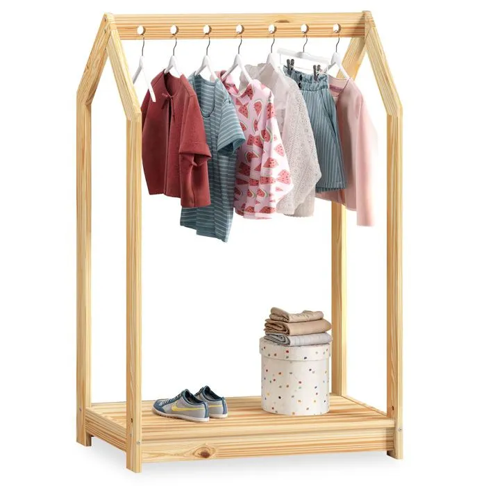Portant enfant SALLY en pin massif - Coloris naturel