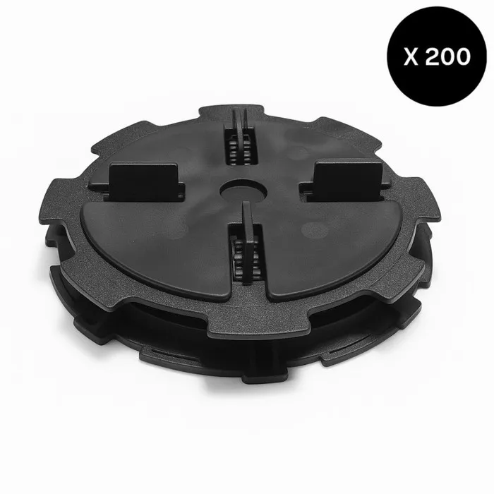 Lot de 200 plots réglables 10 à 15 mm dalle et carrelage Noir, Unités - 200 pièces