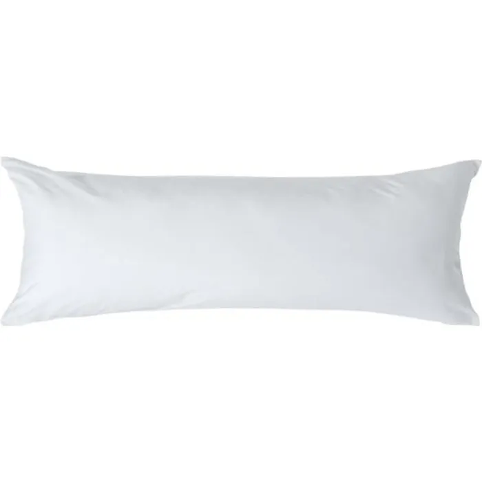 Taie De Traversin 50x140cm Blanc Coton Égyptien 200tc Homescapes