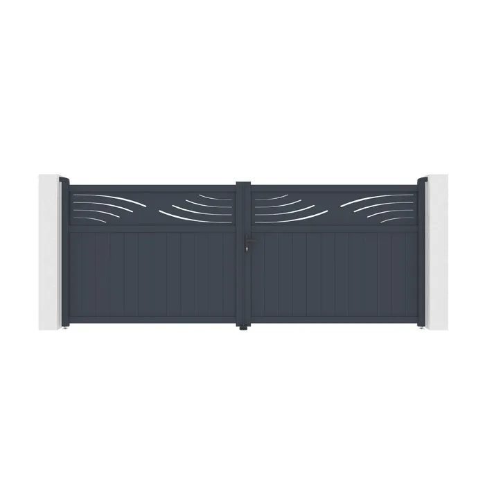 Portail battant 4m HALTI H.160cm gris