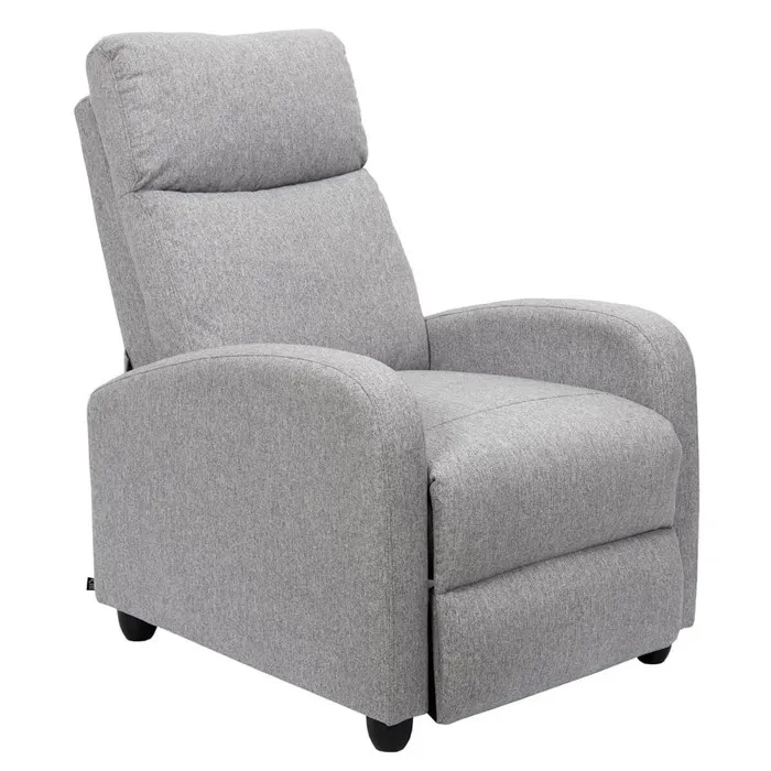 Sofen - Fauteuil De Relaxation Matelassé Gris Clair