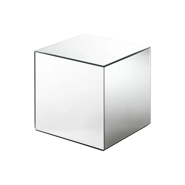 Table d'appoint en miroir et MDF - CUBIX
