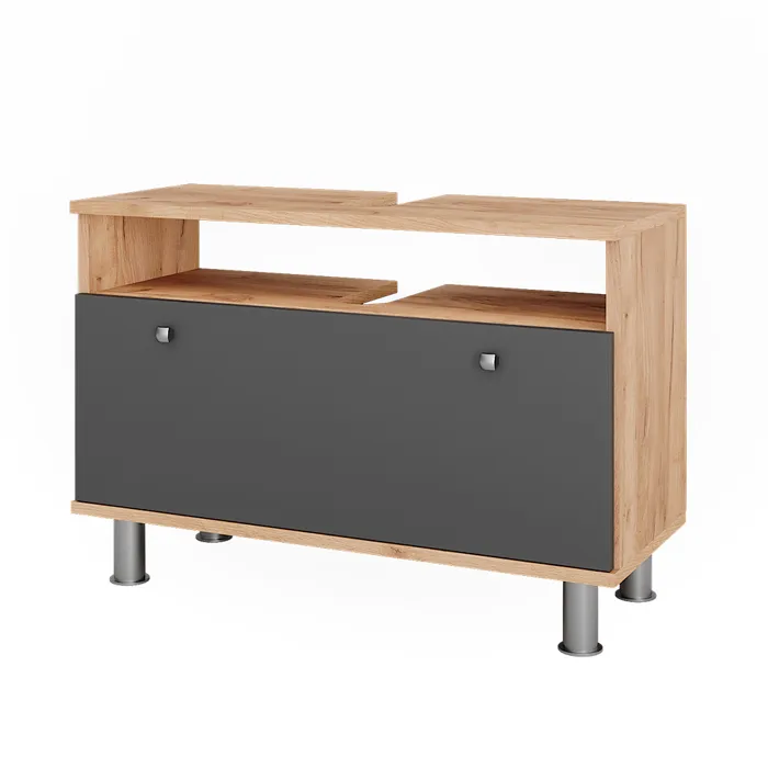 Vicco Meuble sous vasque Chêne doré/anthracite 80.2x54cm avec tiroir