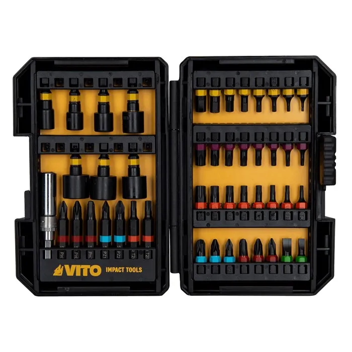Coffret de 47 Embouts pour Visseuse à choc Acier JR Chrome vanadium VITO
