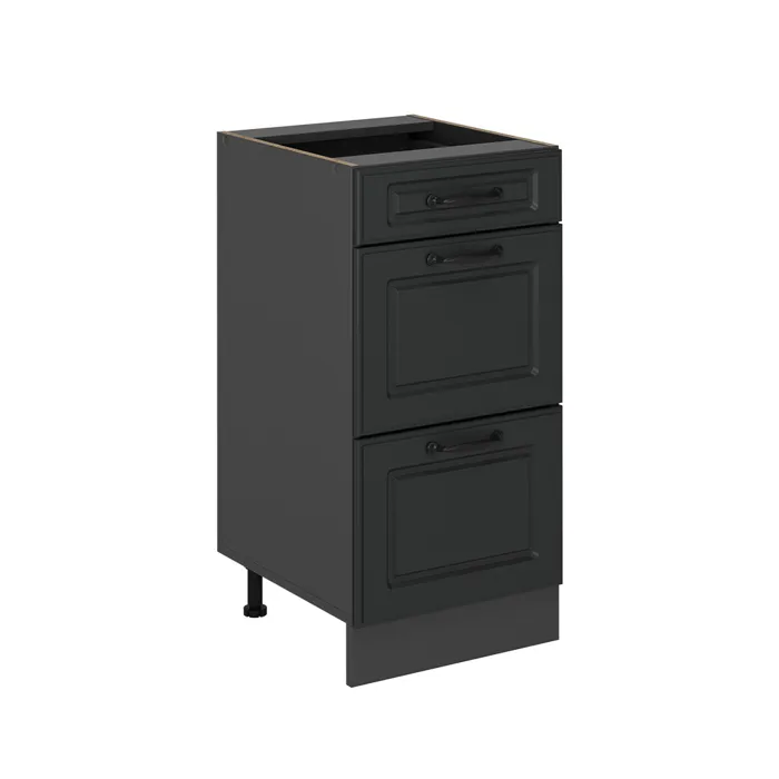 Vicco Meuble cuisine Anthracite campagne 40cm avec tiroirs, sans PT