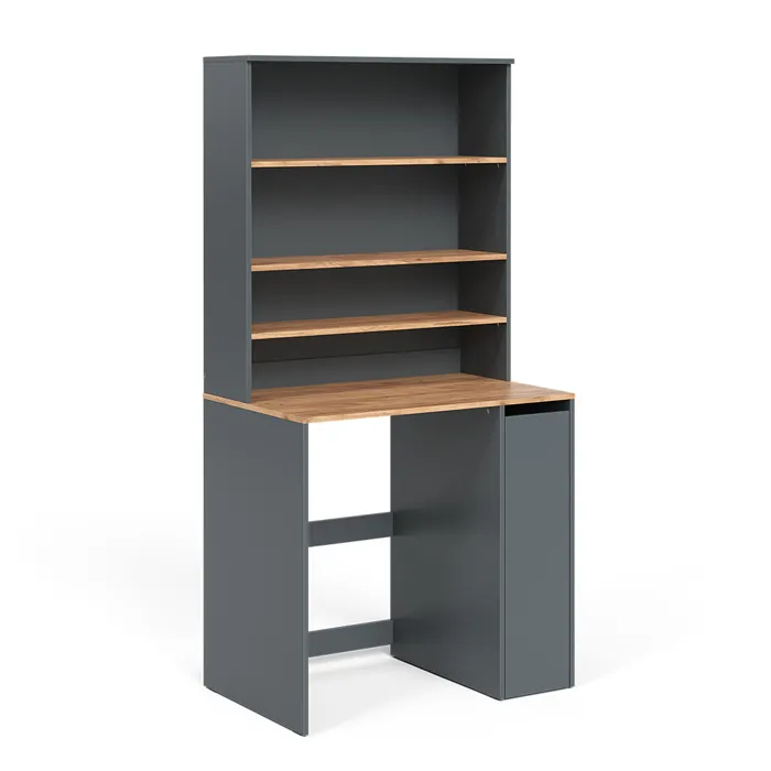 Vicco Armoire machine à laver Anthracite/chêne doré 93.6x88.2cm 2 pièces avec placard et étagère