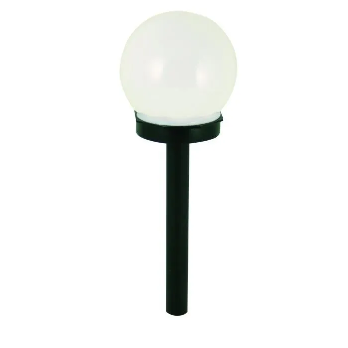 GLOBE: lampe de jardin solaire LED diamètre10cm. En plastique