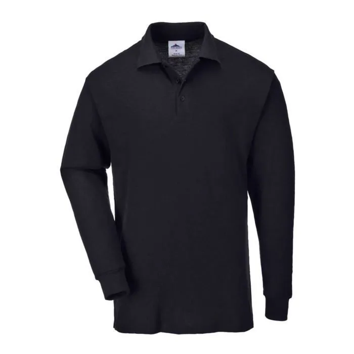 Polo de travail Manches Longues Portwest Noir L