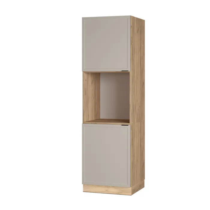 Vicco Armoire dencastrement de la cuisinière GrisBeige 60cm ouvert