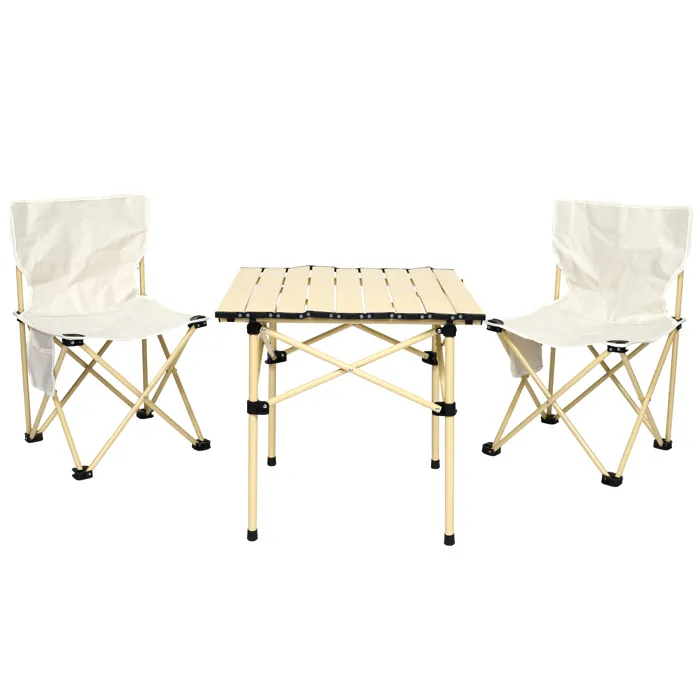 Set de Camping - HOME DECO FACTORY - Athena - Pliant - Léger - Beige