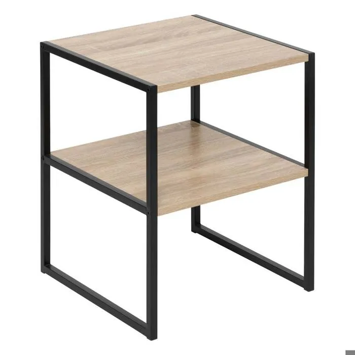Table De Chevet "aliaj" 2 Étagères Effet Bois - 5five