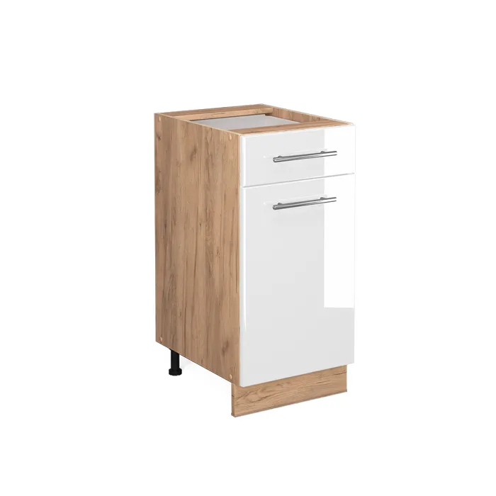 Vicco Meuble cuisine Blanc Haute brillance 40cm sans PT