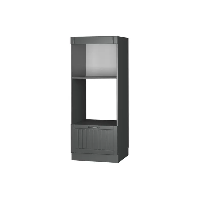 Vicco Armoire micro-ondes Gris foncé 60cm ouvert