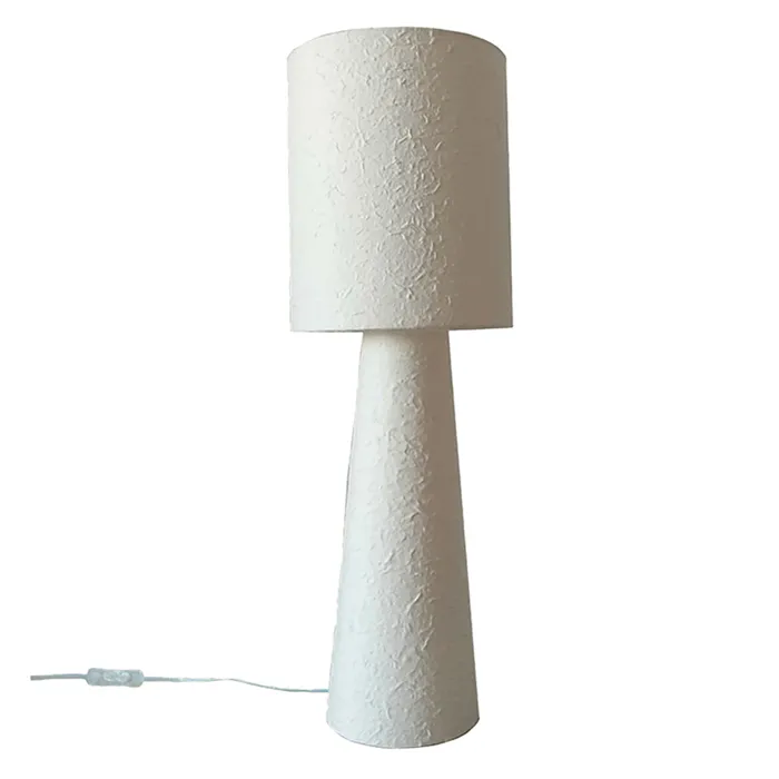 Grande Lampe Opjet Diamètre 21 Cm Hauteur 62 Cm Blanc Papier Mâché