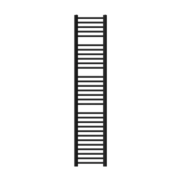 Radiateur de Salle de Bain Design Sahara, 300 x 1800 mm, Noir Mat, Forme Droite