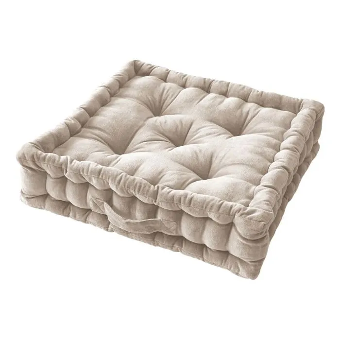 Coussin De Sol 50 X 50 Cm "césar" Velours De Coton L'effet Papillon