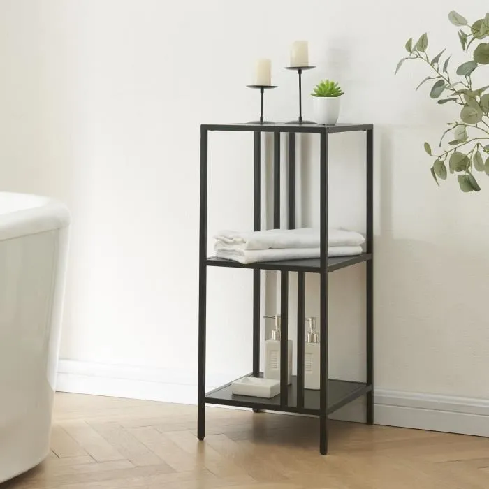 Étagère autoportante Kumlinge acier 80 x 35 x 35 cm noir en.casa