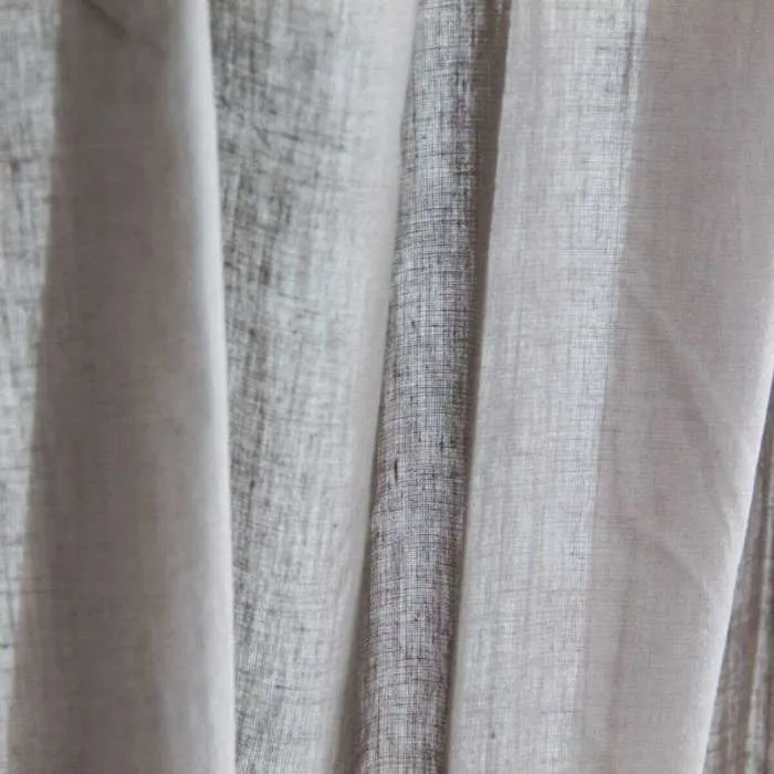 Voilage XXL en coton beige 140x300