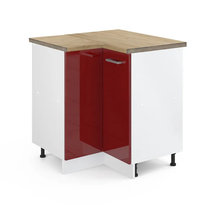 Vicco Meuble dangle Rouge brillant 75.6cm, PT Chêne