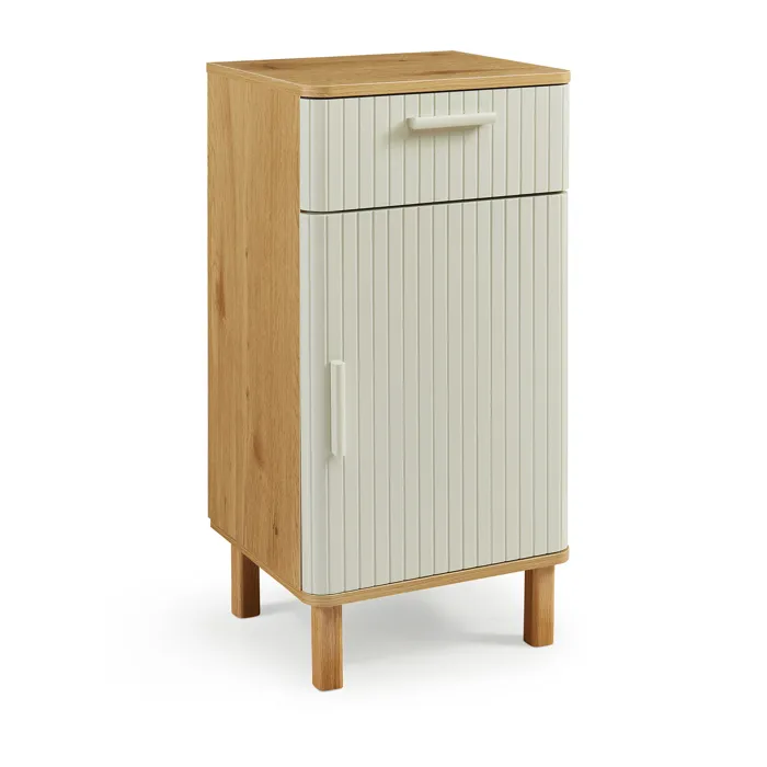 Armoire de salle de bain Ferrersp 80 x 40 x 35 cm effet chêne / couleur sable en.casa
