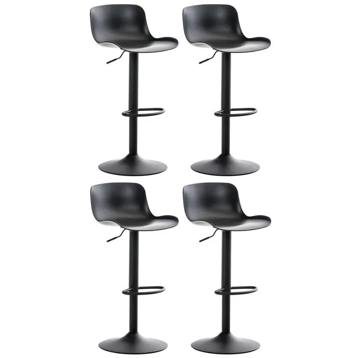 Lot De 4 Tabourets De Bar Hauteur Réglable Et Siège Pivotant Avec Siège En 10_0004492
