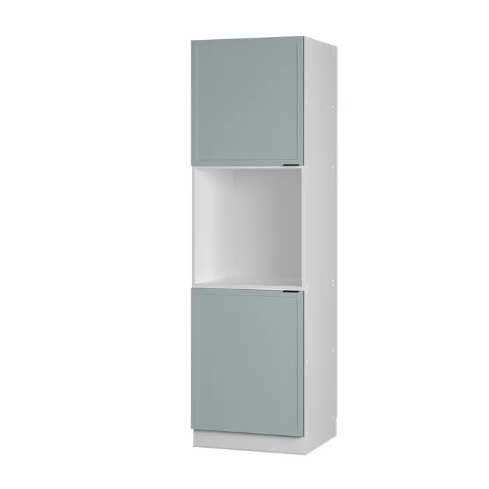 Vicco Meuble pour four Bleu clair-gris 60cm avec étagères ouvertes
