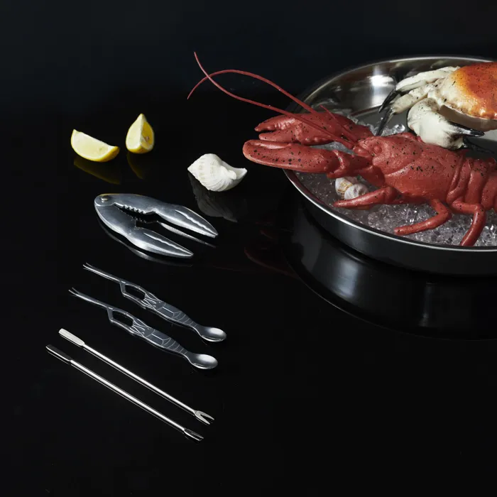 Coffret D'ustensiles Pour Crustacés - Cook Concept - 5 Pièces - Gris