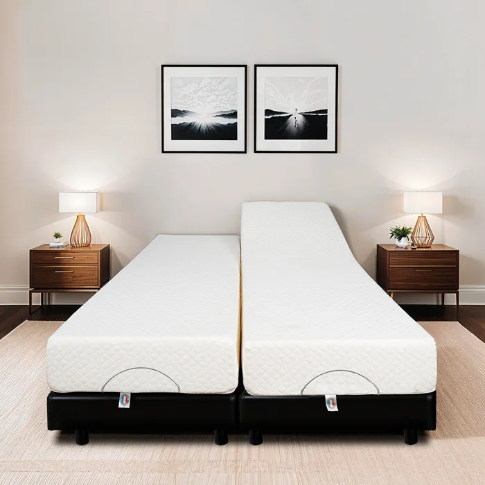 Ensemble matelas mémoire sommier 90x190
