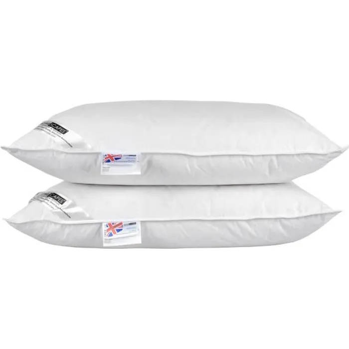 Let De 2 Oreillers 50x75cm - Plumes Et Duvet De Canard - Homescapes