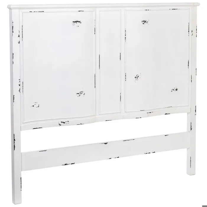 Tête De Lit En Bois Blanc 150x6x130h Cm