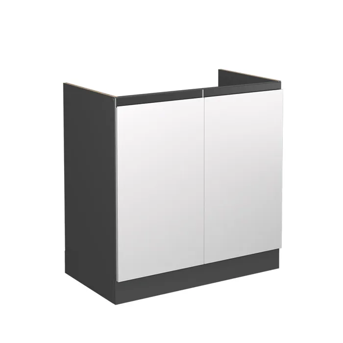 Vicco Meuble bas sous-évier Blanc 80cm J-Shape, sans PT
