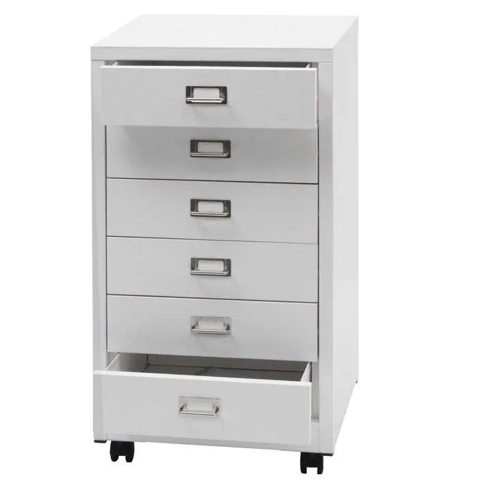Caisson À Tiroirs Armoire De Bureau 75 X 40 X 41 Cm 6 Tiroirs 04_0008272