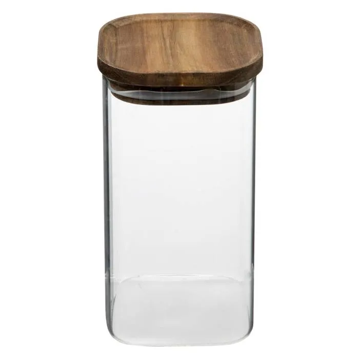 Bocal Verre Couvercle Acacia "hermet" 1,6l - 5five