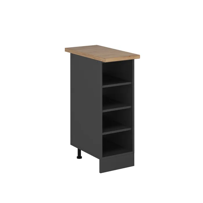 Vicco Etagère de cuisine Anthracite 30cm, PT Chêne