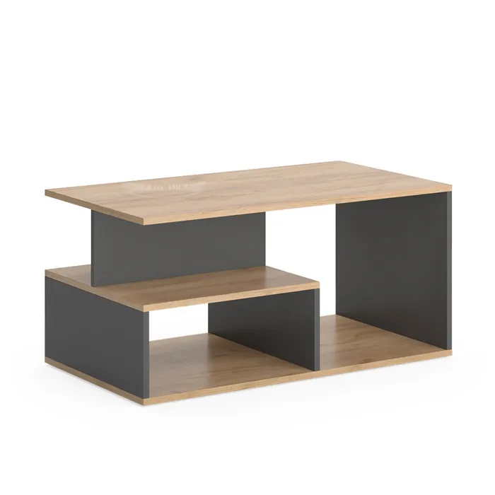 Vicco Table basse Chêne doré/anthracite 90x49.4cm