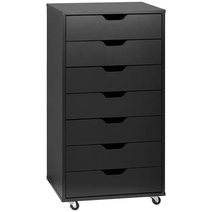 Caisson Bureau 7 Tiroirs - Dim. 47,5l X 39,5l X 90h Cm