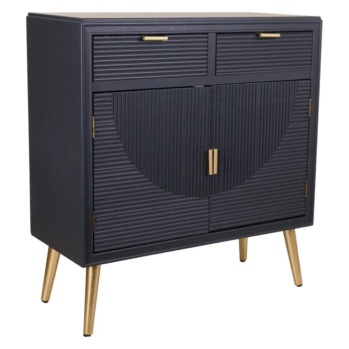 Meuble D'entrée Avec Tiroirs Alexandra House Living Gris Doré Bois Mdf 36 X 85 X 80 Cm