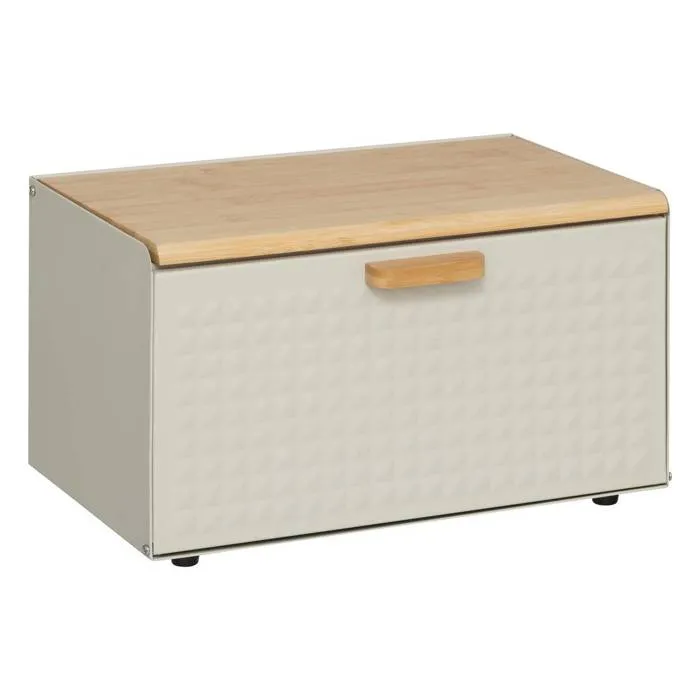 Boîte À Pain "sensia" En Métal Et Bambou Noir 35,5cm - 5five